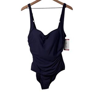 ANNE COLE X-LARGE NAVY WOMEN ONE PIECE UPF 50 SIZE X-LARGE BRAND NEW WITH TAGS